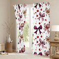 thumbnail image 3 of Feelyou Polkadots Bow Curtains Pack of 2 (52x84 Each), Cherry Love Heart Window Curtains, 3 of 6