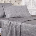 thumbnail image 6 of BNM Italian Paisley Cotton Blend Sheet Set, Twin, Sand, 6 of 7