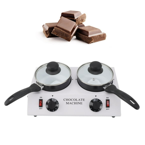 Chocolate Melting Machine, 2 Tanks, Manual Control, Non Stick Pot, 2kg Capacity, Aluminum, Multipurpose Usage, Exquisite Craftsmanship, Convenient Use