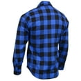 thumbnail image 4 of Milwaukee Leather MNG11634 Men's Black and Blue Flannel Plaid Long Sleeve Cotton Button Down Shirt XXXXX-Large, 4 of 10