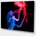 thumbnail image 2 of Blue Red Floating Smoke on Black - Large Abstract Canvas Wall Art, 2 of 4