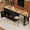 Black, variant on Euroco 85.5" Kitchen Island with Extendable Dining Table, Kitchen Storage Table with 3 Side Open Shelves, Rolling Kitchen Island with Power Outlet, 3 Drawers, 2 Doors