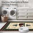 thumbnail image 5 of ODIKA 4'x6' Machine Washable Non-Slip Area Rug, Wildlife Inspired with Rustic Bear Illustration and Vintage Cabin High Traffic Rug, Green, 137328, 5 of 7