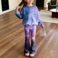 thumbnail image 2 of XZNPDUCQ 7-8 Years Cute Toddler Baby Girls Clothes Set Long Sleeve T-Shirt and Pants Kids 2pcs Outfits A170-Purple, 2 of 8