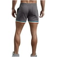 thumbnail image 3 of Leesechin Beach Shorts for Men Men's Casual Solid Color Casual Drawstring Pockets Elastic Sports Shorts, 3 of 3