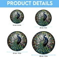 thumbnail image 6 of Peacock Decor Stained Glass Suncatcher - Window Wall Hanging Ornament Hand-Painted Glass Panel Sun Catcher - Decoration for Home Garden Christmas Party Wedding Housewarming Gift,, 6 of 6