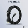 thumbnail image 2 of GearIT Pre-Terminated Cat 6 Ethernet Cables for Home & Office Network, Black 6-ft 24 Pack, 2 of 8