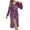 Purple, variant on Elainilye Fashion Womens Robe Soft Loungewear Long Sleeve V-Neck Winter Pajamas Flannel Nightgowns Long Robes,Beige