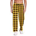thumbnail image 2 of Men's Cargo Joggers Sweatpants Fleece Baggy Sweats Casual Loose Fit Open Bottom Athletic Workout Sweat Pants with Pockets Yellow 3XL, 2 of 5