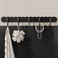 thumbnail image 2 of Coat Rack Wall Mount, Wooden Ball Design 5-Hook Rack, Adhesive & Screw Mount for Entryway Bathroom Hallway Kids Room, 2 of 7
