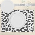 thumbnail image 3 of Place Mats Set of 4, Leopard Cheetah Animal Print Kiss Shape Lipstick Mark Dotted Trend Art, Washable Fabric Placemats for Dining Table, Standard Size, Black Pink, 3 of 5