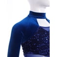 thumbnail image 6 of iiniim Lyrical Dance for Girls Sparkly Rhinestone Ballet Leotard with Wrap Skirts Modern Dancewear Blue 10, 6 of 7