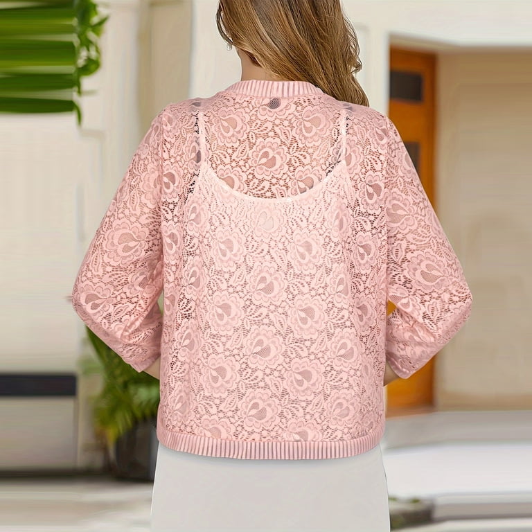 lace shrugs for dresses Women Mesh Bolero Shrug Capelet Crop Cape Hollow Out Wedding Evening Dress Chest Girth Lace Shrug White Shrugs And
