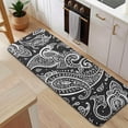 thumbnail image 5 of Black Paisley Pattern Kitchen Rug Mat,Kitchen Runner Rugs Non Skid Washable,Decorative Kitchen Floor Mats for Kitchen,Sink,Laundry,17"x47.2", 5 of 7