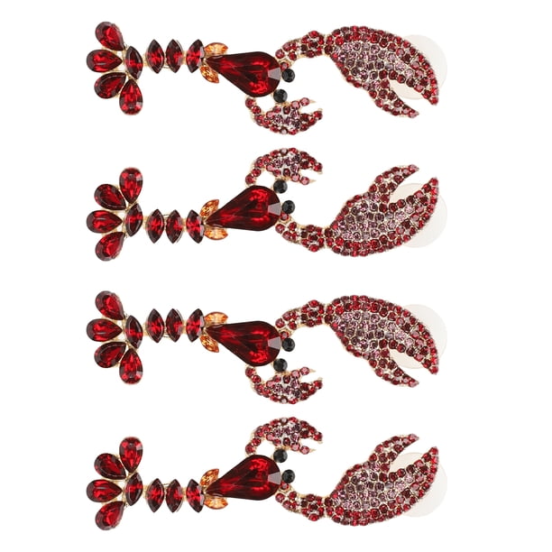 Pendientes Colgantes, Forma De Langosta, 2 Pares De Pendientes Para Mujer, Hermosos Y Elegantes Para Decoración, Regalo, Mujer