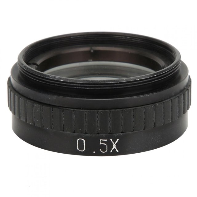 Accesorio de lente objetivo auxiliar 0,5X para cámara de microscopio electrónico monocular, rosca de montaje de 42mm