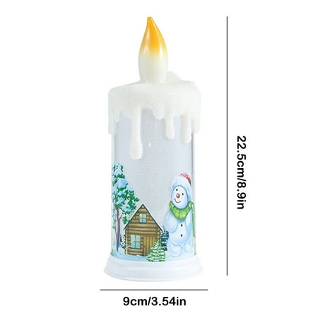 

Chirtmas Decorations Christmas Decorations For Home Outdoor Christmas Decorations Christmas Decoration Candle Light LED Simulation Flame Candle Santa Claus Snowman Decoration Night Light White