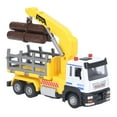 thumbnail image 1 of Logging Truck Toy, Vivid Design Log Tractor Model Stable Running Light Music Effect  For Kids Yellow, 1 of 8