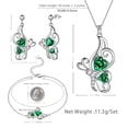thumbnail image 6 of Beautlace Butterfly Heart Jewelry Set,925 Sterling Silver Green Emerald Birthstone Pendant Necklace/Earrings/Bracelet Set Cute Animals Jewelry Gift for Women, 6 of 7