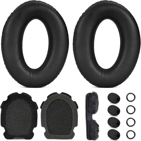 wonima02 A10 Mixed Mod Kit Replacement Ear Pads Ear Cushions Compatible with Bose Aviation X A10 Headset, Noise Isolation Memory Foam, Including Foam Filter Inserts, 4 PCS Mic Covers