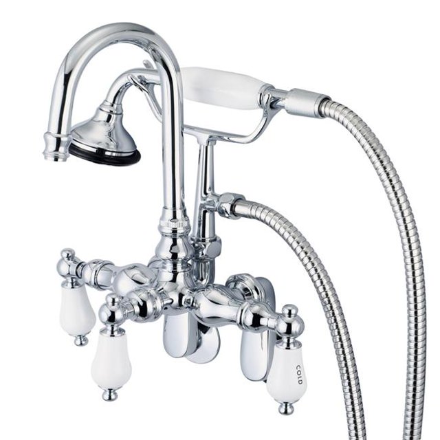 Water Creation F6-0011-01-CL Robinet de Baignoire Classique Réglable à Étalement Classique - Chrome