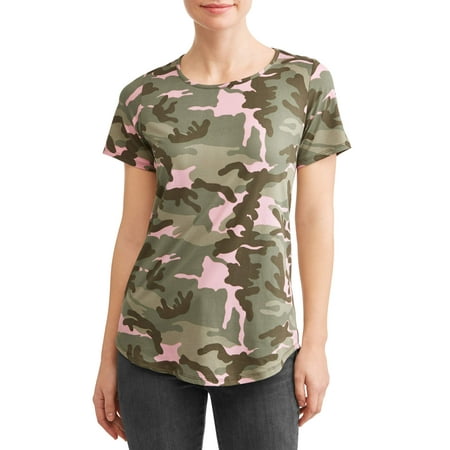 Camouflage Short Sleeve T-shirt - Women's Camo Short Sleeve T-Shirt
