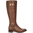 thumbnail image 2 of Karen Scott Womens Deliee Almond Toe Knee High Riding Boots, Cognac, Size 12.0, 2 of 6