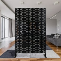Outdoor & Indoor Privacy Screen Metal Privacy Screen 76" H×48" W, Freestanding Decorative Privacy Screen for Deck Balcony Patio, Privacy Fence Panels for Outside Lawn Garden
