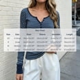 thumbnail image 3 of Enjoytime Fitted Shirts for Women Striped Button Long Sleeve Tops 2026 Fall Soft Slim Fit Business Casual Basic Tee, 3 of 7