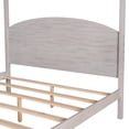 thumbnail image 4 of Queen Size Canopy Bed Frame, Wood Platform Bed  with Headboard and Support Legs, Modern Four Poster Bed for Children Teens Adults, Weight Capacity 550 Pounds, No Box Spring Needed, Grey, 4 of 8