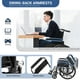 thumbnail image 5 of Silla de ruedas autopropulsada plegable Monicare, resistente, con reposabrazos abatibles y reposapiés abatible, asiento de 45 cm de ancho, todoterreno para adultos, capacidad de 136 kg, color negro, 5 of 5