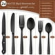 thumbnail image 2 of Juego de cubiertos Hiware negro mate 24 piezas para 4 con Steak K, 2 of 7
