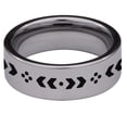 thumbnail image 4 of Wolf Eyes Tungsten Carbide Ring, 4 of 6