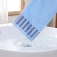 thumbnail image 5 of Usloyux Summer Must-Have Soft Absorbent Bath Towel 13.3 X 29. In, Fast-Dry Hand Towel for Bathrooms Kitchens Gyms, Cotton Piano Grid Towel Quick Dry Home Use, 5 of 5