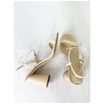 thumbnail image 4 of Sam Edelman Kit Ivory Square Toe Slingback Strap Cylindrical Block Heel Sandals (Ivory, 8), 4 of 6