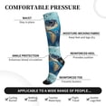 thumbnail image 2 of Rateoe Watercolor Turtle Compression Socks for Women and Men 20-30mmHg-Circulation Support Socks Knee High Nurse Pregnant Running Medical and Travel Athletic, 2 of 7