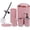 Blush Pink-6pcs, variant on Bathroom Accessories Set 6 Piece Bath Ensemble Includes Soap Dispenser, Toothbrush Holder, Toothbrush Cup, Soap Dish for Decorative Countertop and Housewarming Gift (Light grey-6pcs)