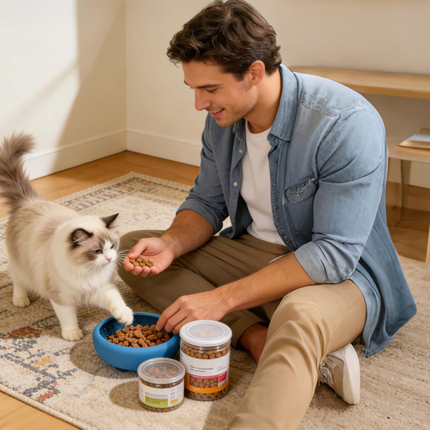Silicone Slow Feed Licking Bowl, Anti-Choke, Suction Cup Base, Non-Slip, Easy Clean, for Dogs Cats
