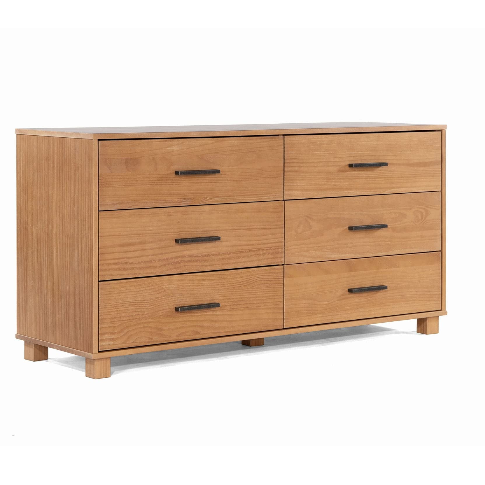Grain Wood Furniture Loft 6-Drawer Dresser, Solid Wood with Acacia Finish