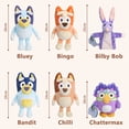 thumbnail image 4 of Bluey-peluches de dibujos animados para niños, figuras de Anime, Bingo Bandit, Chilli Bob Chattermax, muñecos de peluche suaves, regalos de cumpleaños, 18/23cm, 4 of 5