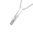 thumbnail image 1 of lionlar Sports Necklace Stainless Steel Rectangle Shape With Pearl Chain For Women Men, 1 of 5