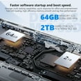 thumbnail image 4 of HP 255 G10 15.6" FHD Business Laptop, AMD Ryzen 7 7730U, 64GB RAM, 2TB PCIe SSD, Webcam, Wi-Fi 6, HDMI, Windows 11 Pro, 4 of 8