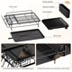 thumbnail image 5 of Este grande para secar platos, multifuncional para mostrador de cocina, escurridor de platos expandibles con soporte para utensilios de escurridor, soporte para vasos, negro, 5 of 8
