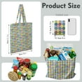 thumbnail image 3 of Retro Plaid Canvas Tote Bag Buffalo Checkered Pattern Vintage Style Geometric Design Rustic Aesthetic Cute Reusable Foldable Shopping Tote, 3 of 4
