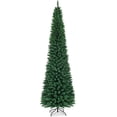 thumbnail image 2 of Favory 9ft Pencil Christmas Tree, Unlit Artificial Slim Xmas Tree with PVC Branch Tips, Foldable Sturdy Metal Stand, for Home, Office, School, Shop Decoration, 2 of 10
