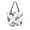 Lavender-colored Butterfly Pattern, variant on Open Top Canvas Tote Bag with Zipper Reusable Shopping Bag 13.5x15" Roomy Carryall Lavender-colored Butterfly Pattern