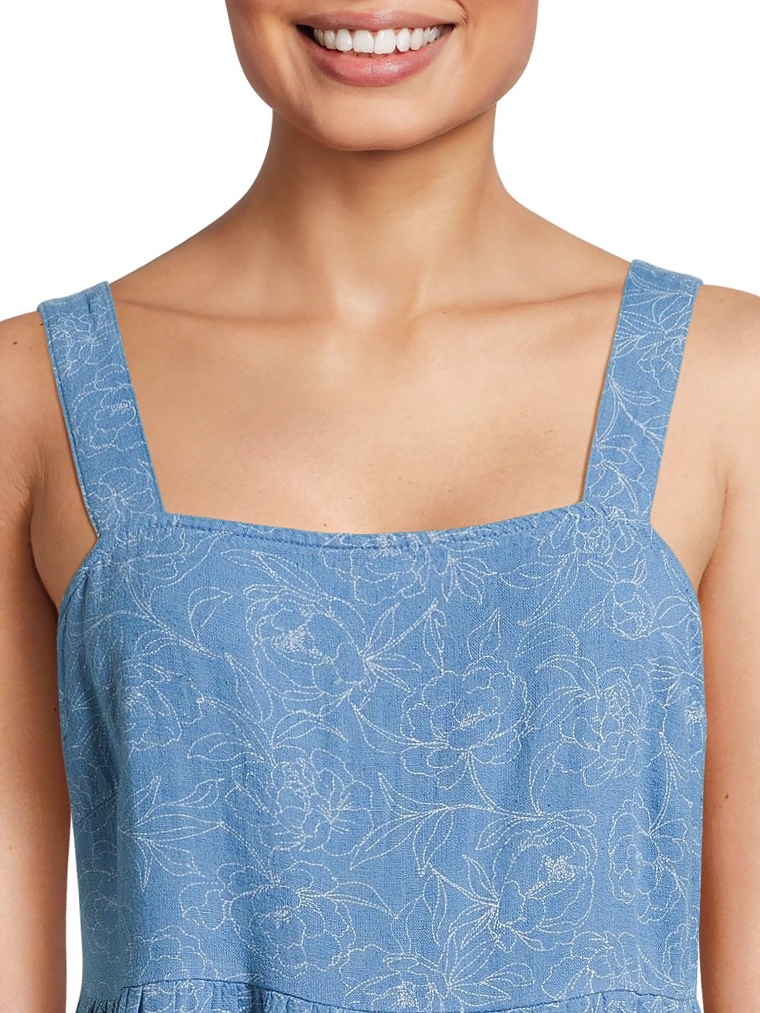 Time & Tru Women's Tie Back Midi Dress