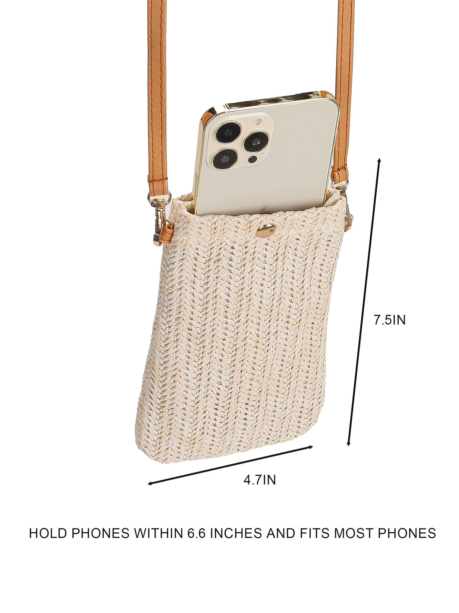 Natural NEO Phone Straw Bag Crossbody Small Boho Purse Rattan For Women  Shoulder Crossbody Necessities Bags Wicker Summer