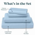 thumbnail image 2 of SKY BEDDINGS - 600 Thread Count Egyptian Cotton Sheets - Luxury King Size Cooling Bed Sheets - Soft Sateen Weave Cotton King Bed Sheets - Deep Pocket Fits upto 16" Mattress - Light Blue, 2 of 6