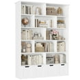 thumbnail image 6 of Homfa 68.9" Tall Toy Storage Organizer, 12 Storage Cubbies Bookcase with 4 Drawers for Playroom Living Room, White, 6 of 7